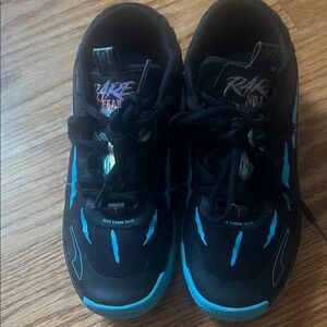 Boys Puma Lamelo Ball Rare No. 1 Black and Blue Sneakers